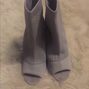 Gray Weaved Bootie
